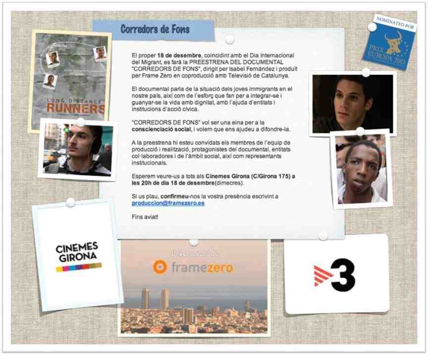 Documental Social Corredors Fons participació Fundació Mercè Fontanilles